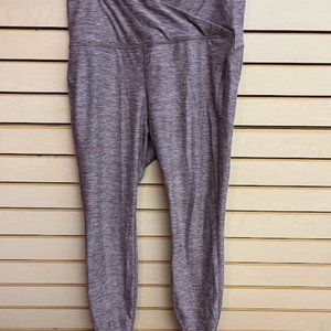 Purple and White Yoga Pants